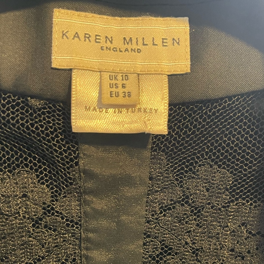 Karen Millen Black dress with Lace in the back Top